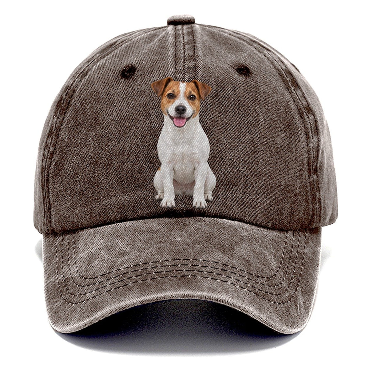Jack Russell Terrier Sitting Top Breeds Classic Cap – Brown