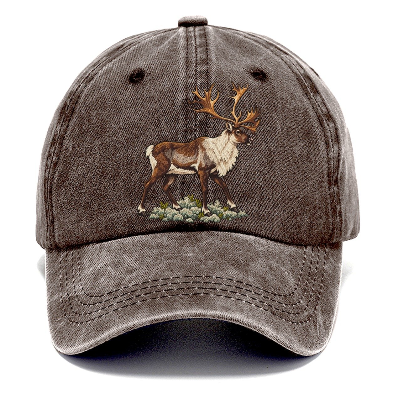 Woodland Caribou And Reindeer Lichen Canada Cultural Icons Classic Cap – Brown