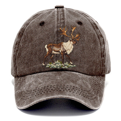 Woodland Caribou And Reindeer Lichen Canada Cultural Icons Classic Cap – Brown