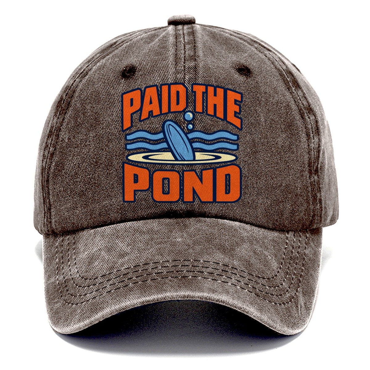 Paid The Pond Disc Golf Classic Cap – Brown