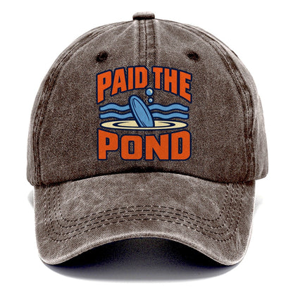 Paid The Pond Disc Golf Classic Cap – Brown