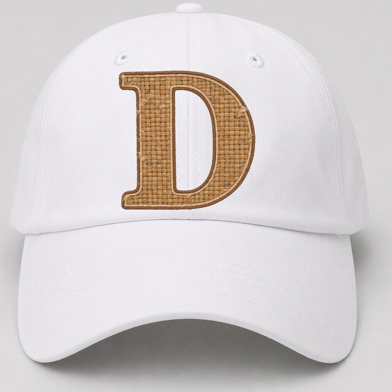 Woven Tweed D Monogram Baseball Cap – White