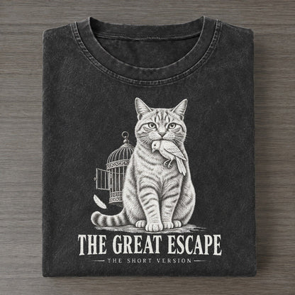The Great Escape Short Version Cats Vintage T-shirt – Black