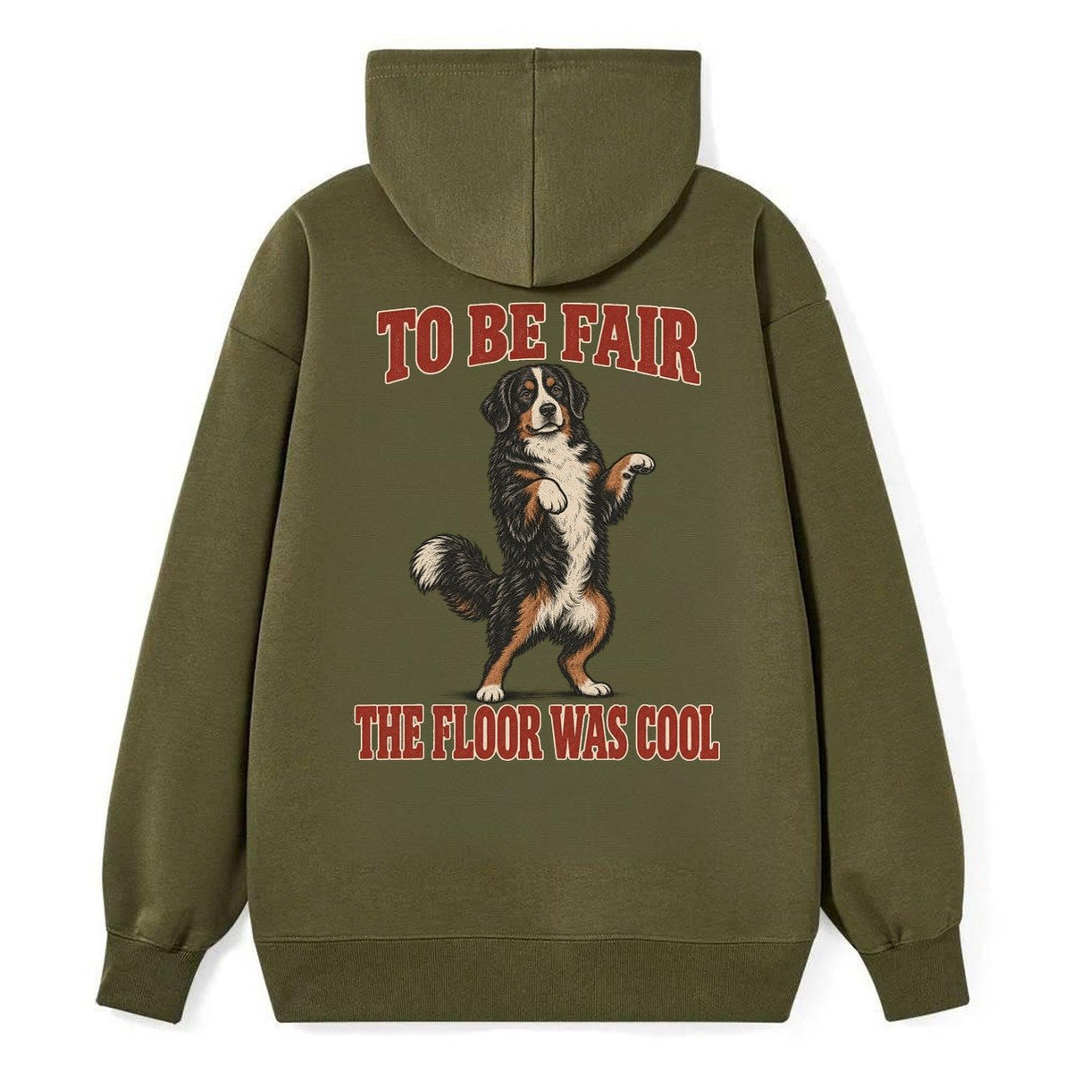 Bernese Mountain Dog Dog Declarations Classic Pullover Hoodie – Armygreen