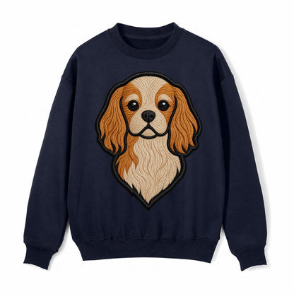 Cavalier King Charles Spaniel Modern G Fleece Sweatshirt – Navy Blue
