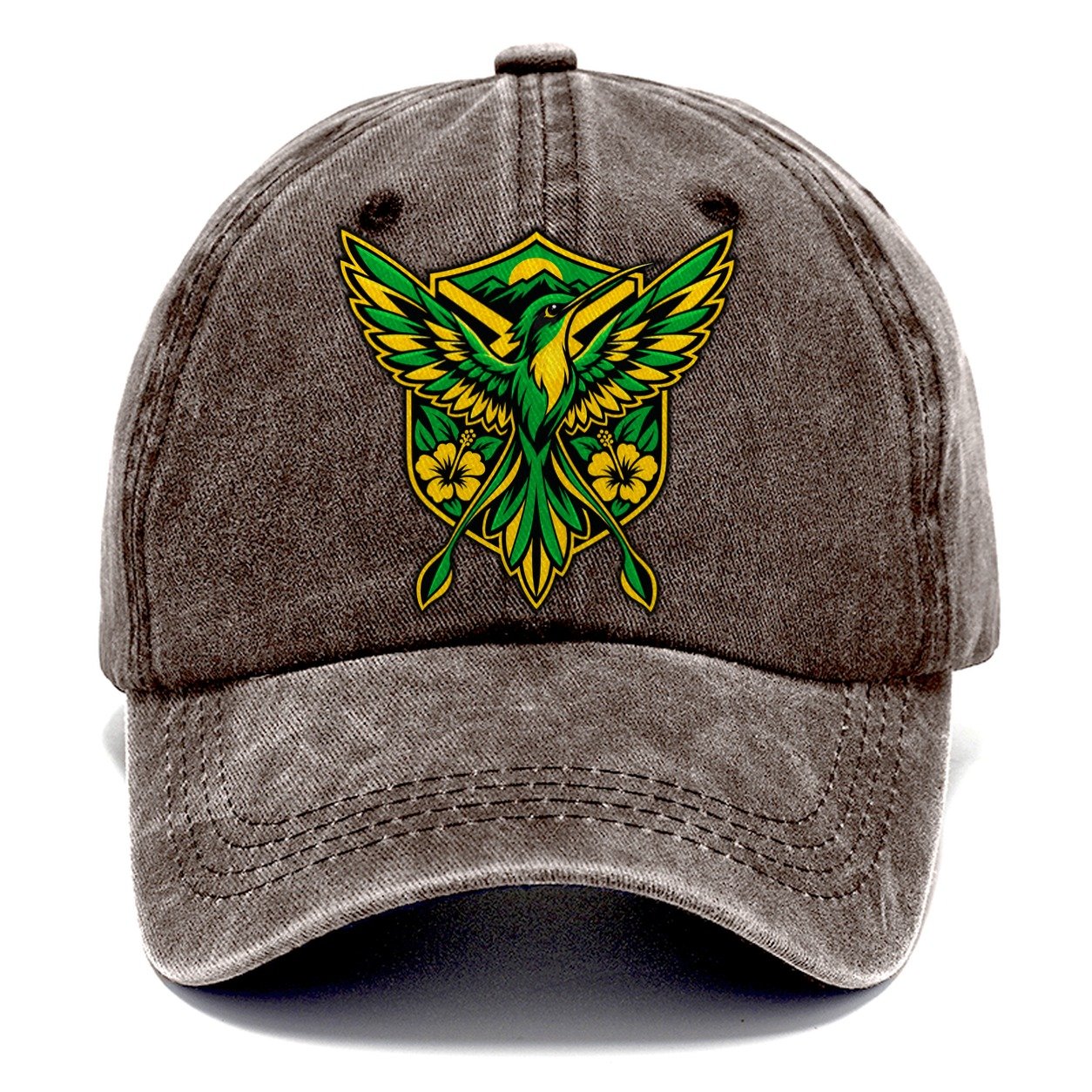 Jamaica Minimal Emblem Country Logos Classic Cap – Brown