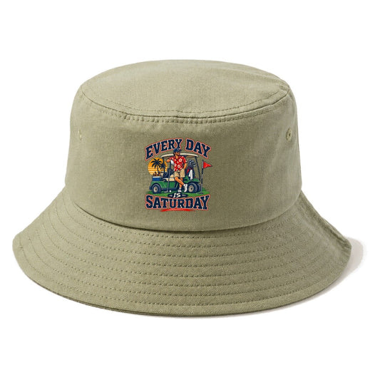 Every Day Is Saturday Golf Life Bucket Hat – Army Green