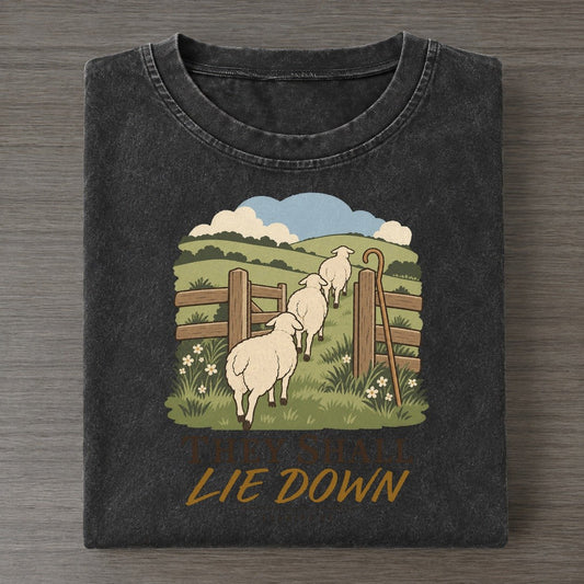They Shall Lie Down The Counting Gate Vintage T-shirt – Black