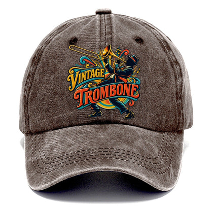 Vintage Trombone Music Instruments Classic Cap – Brown