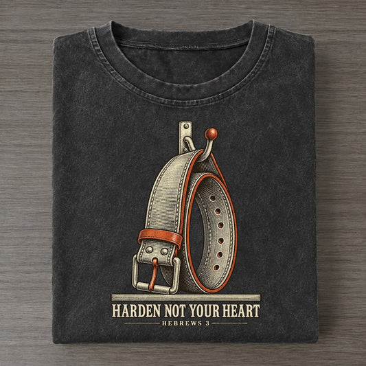 Harden Not Your Heart The Rep Counter Vintage T-shirt – Black