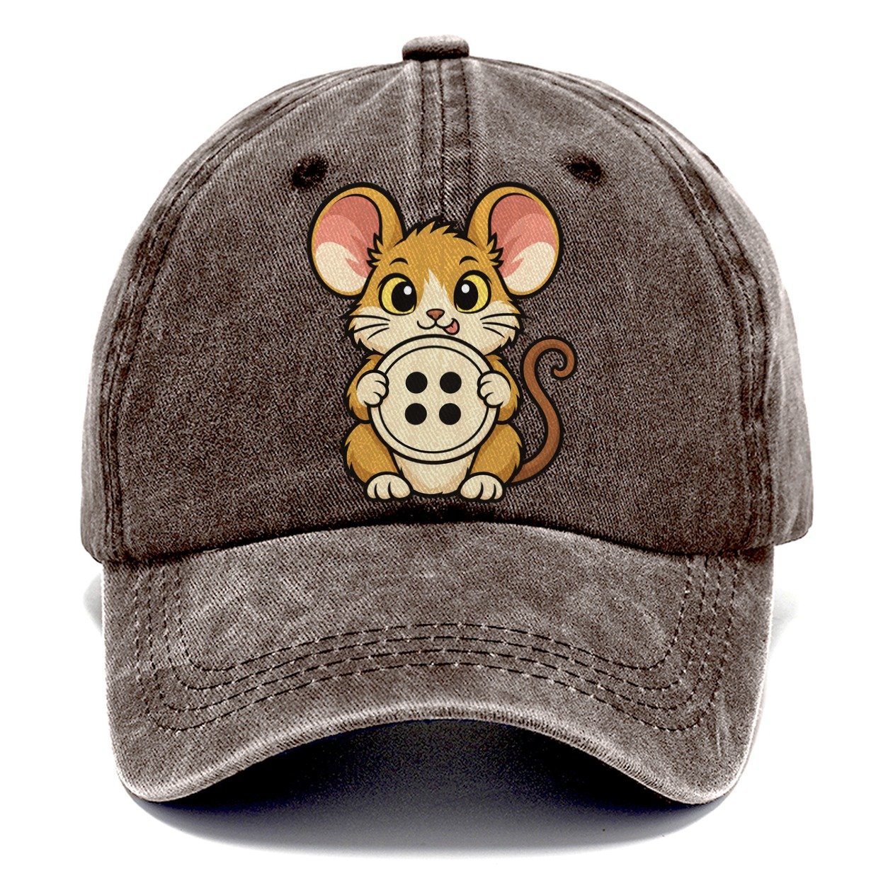 The Sewing Room Mouse Sewing And Quilting Classic Cap – Brown