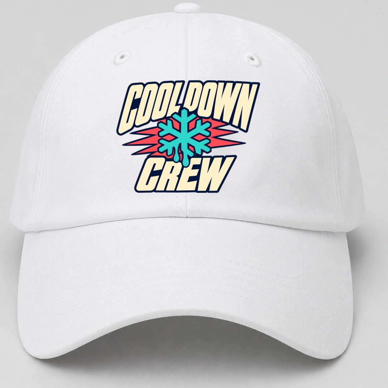 Cool Down Crew 90S Running Clubs Baseball Cap – White