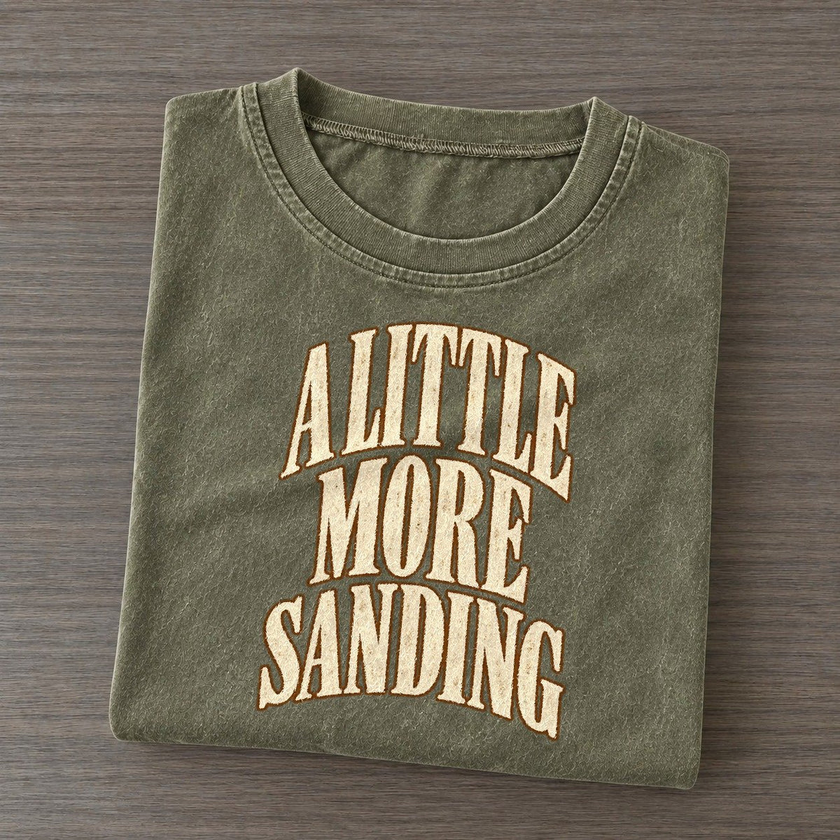 A Little More Sanding Character Club Vintage T-shirt – Army Green