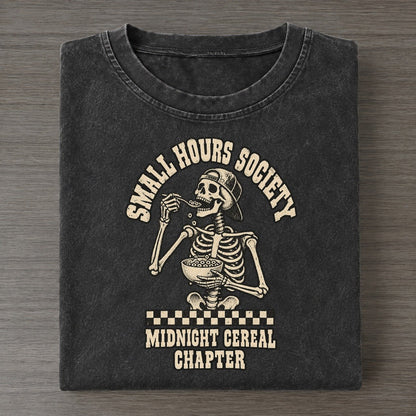 Midnight Snack Small Hours Society Vintage T-shirt – Black