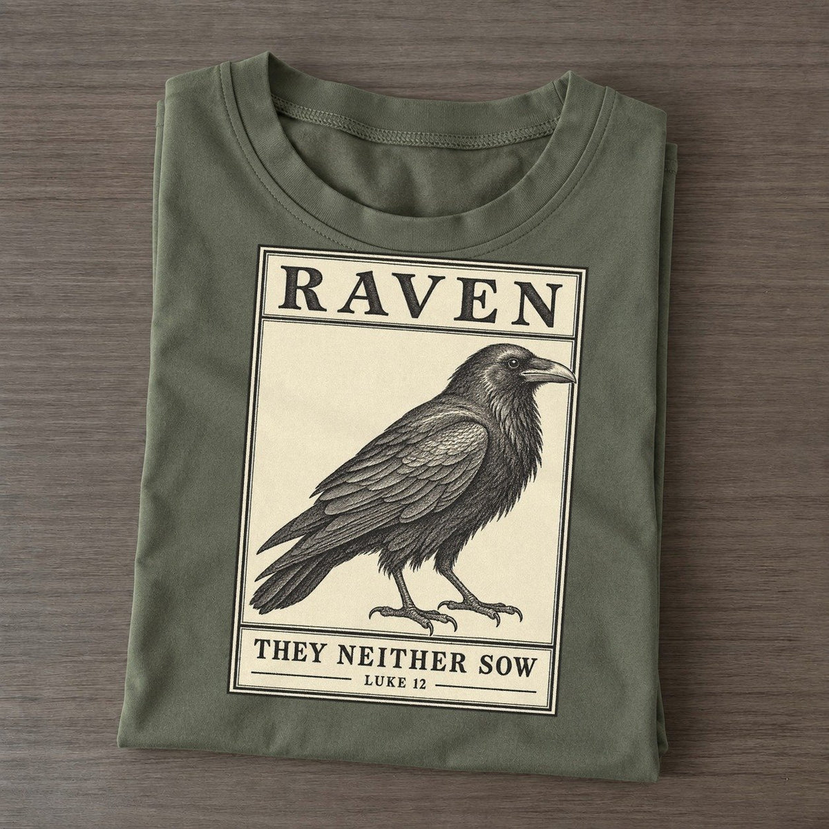Raven Specimen Plate Creature Canticle Classic T-shirt – Army Green