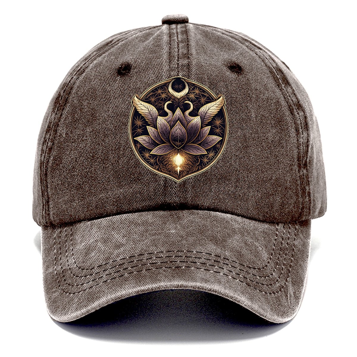 Celestial Lotus Balance Classic Cap – Brown