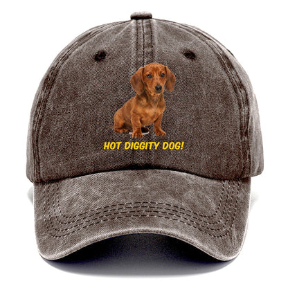 Hot Diggity Dog Classic Cap – Brown