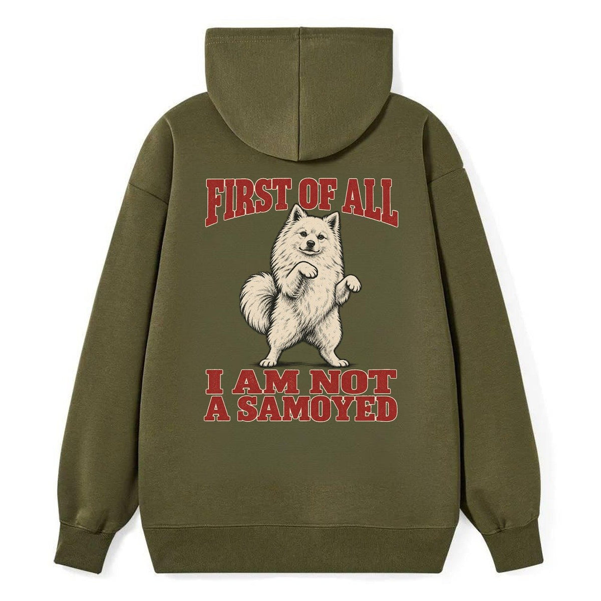 American Eskimo Dog Dog Declarations Classic Pullover Hoodie – Armygreen