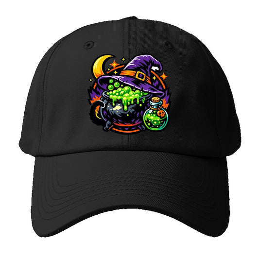 Neon Cauldron Brew Baseball Cap – Black