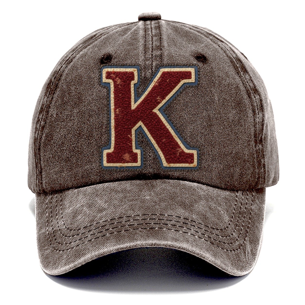 Varsity Chenille K Monogram Classic Cap – Brown