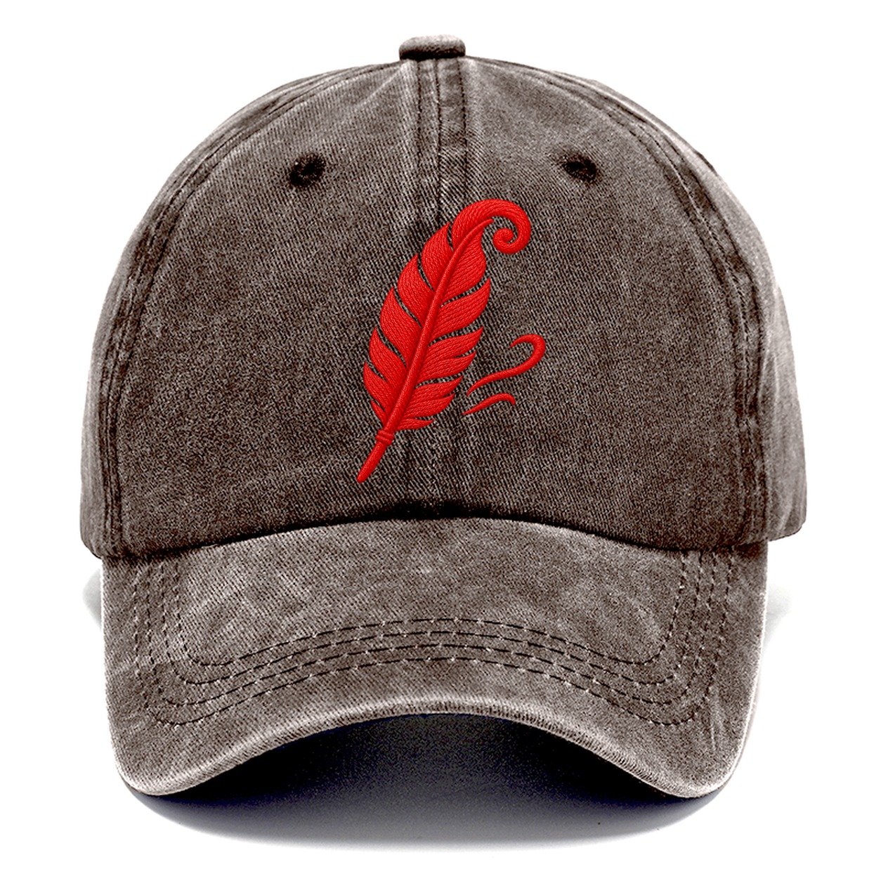 Feather Wind Curl Micro Motion Mark Classic Cap – Brown
