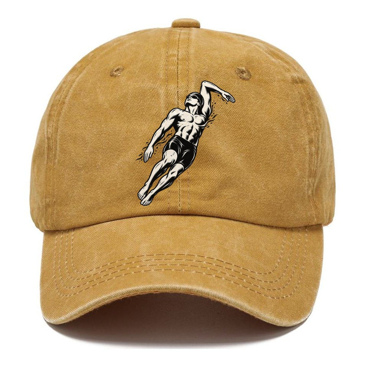 Swimmer Backstroke Reach Global Sports Ink Figures Classic Cap – Golden Harvest