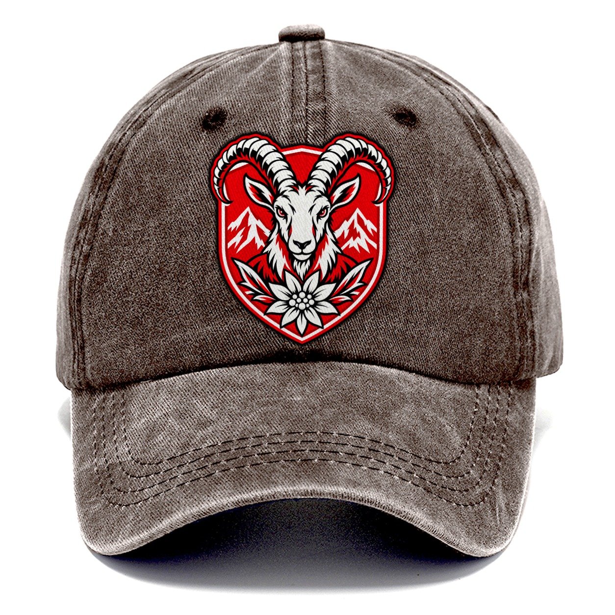 Switzerland Minimal Emblem Country Logos Classic Cap – Brown