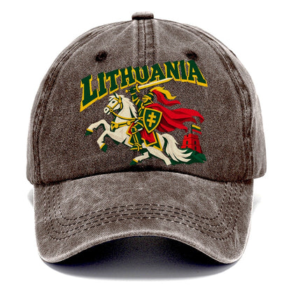 Lithuania Cut-Paper Badge Classic Cap – Brown