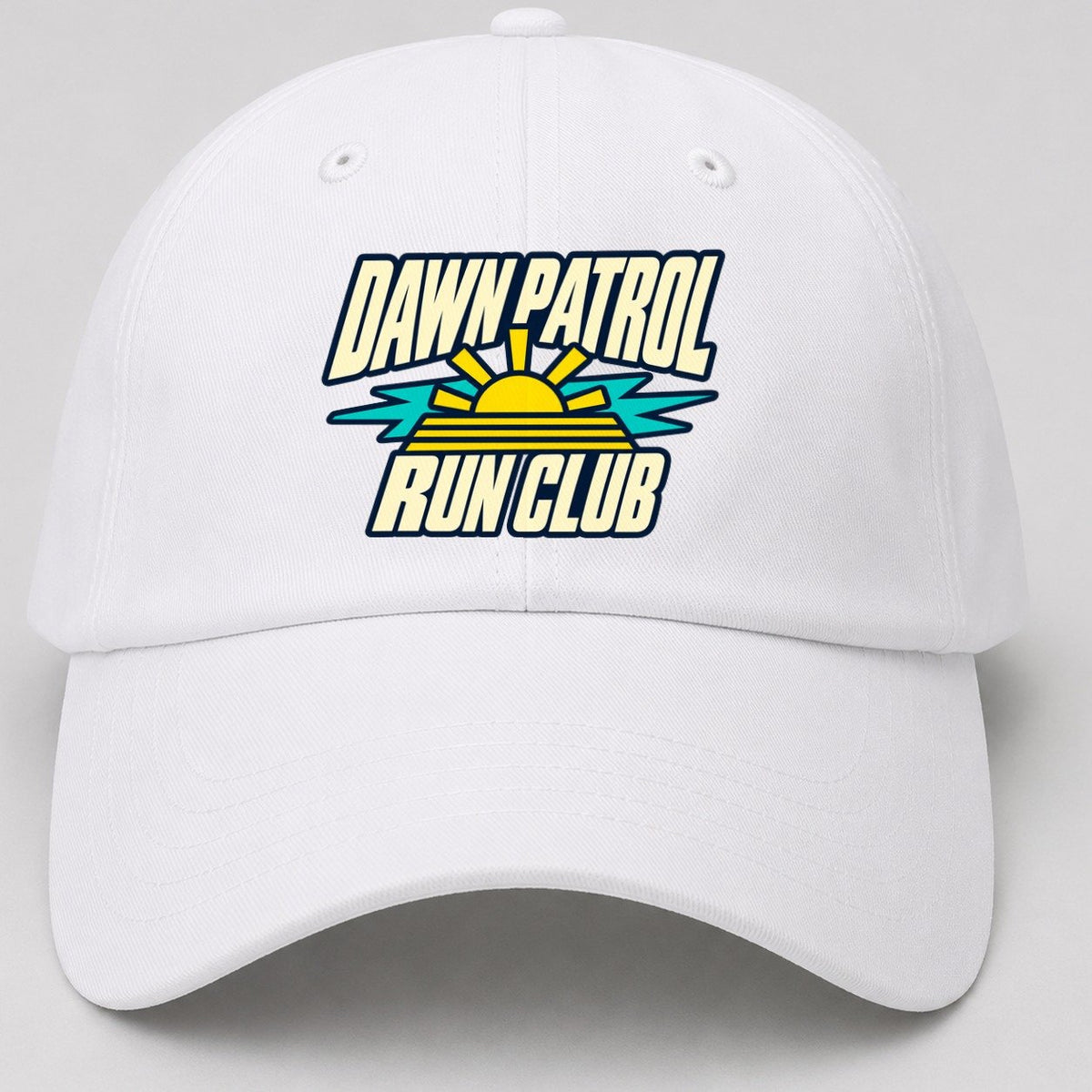 Dawn Patrol Run Club 90S Running Clubs Baseball Cap – White