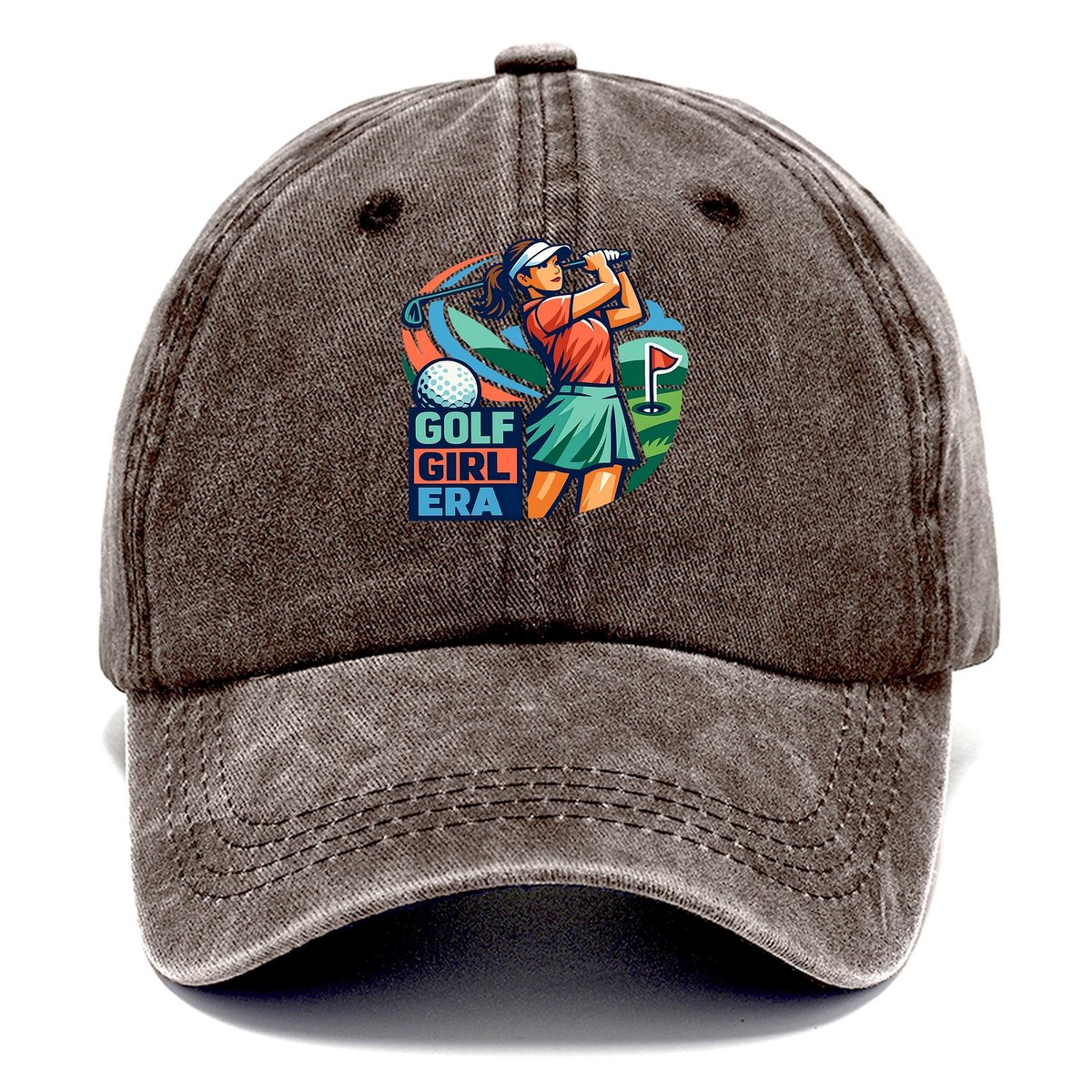 Golf Girl Era Classic Cap – Brown