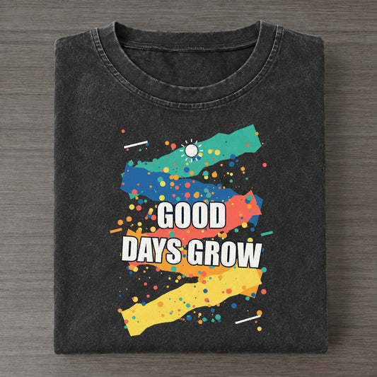 Good Days Grow Colorburst Uplift Vintage T-shirt – Black