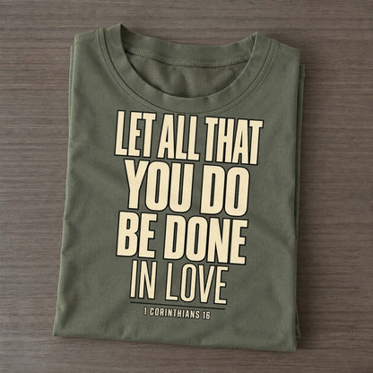 Let All That You Plain Gospel Classic T-shirt – Army Green