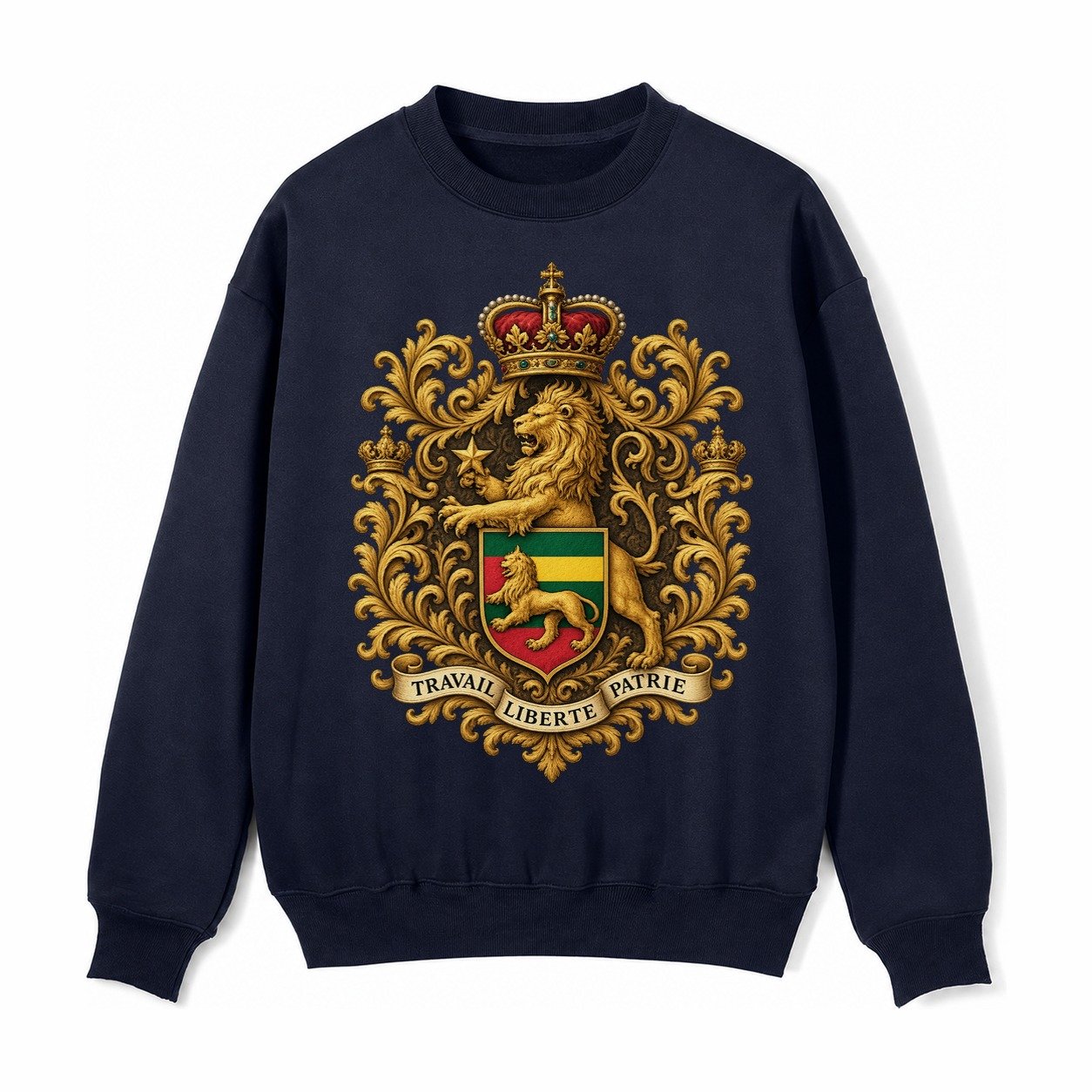 West Highland White Terrier Alert Stan Fleece Sweatshirt – Navy Blue