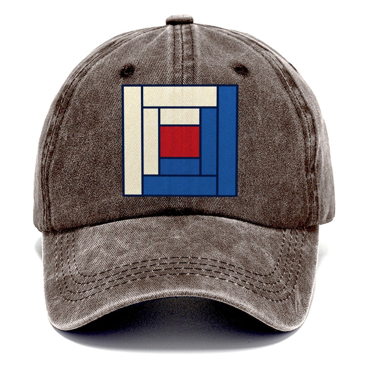 Log Cabin Block Study Sewing And Quilting Classic Cap – Brown