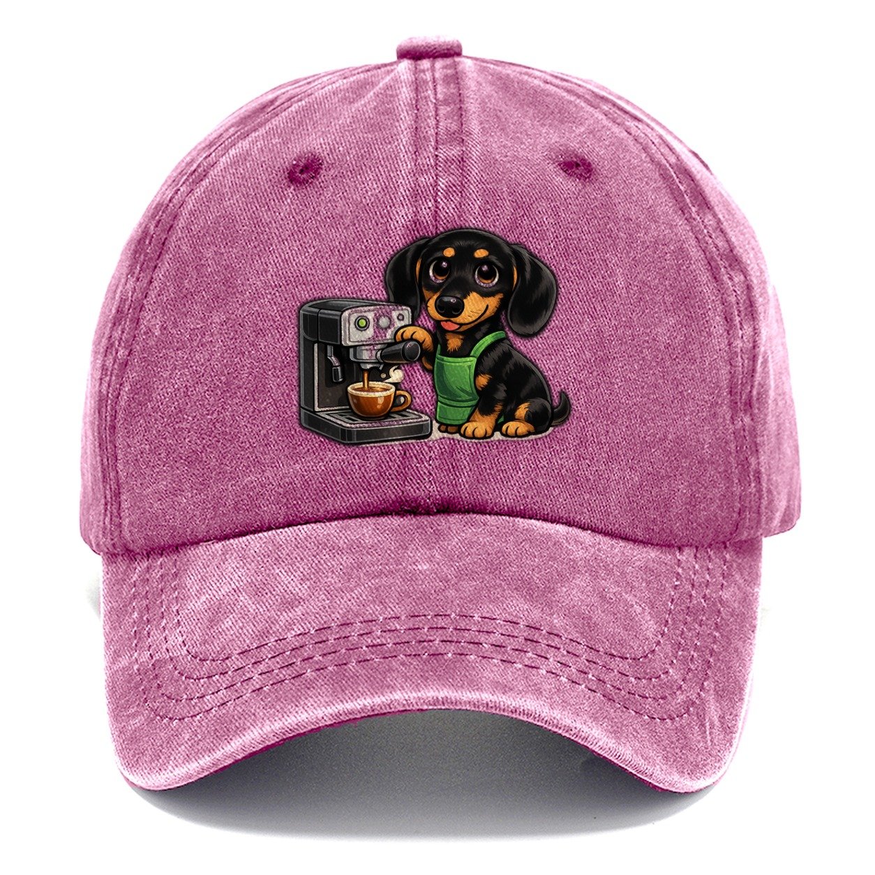Dachshund Barista Work Classic Cap – Dusty Rose