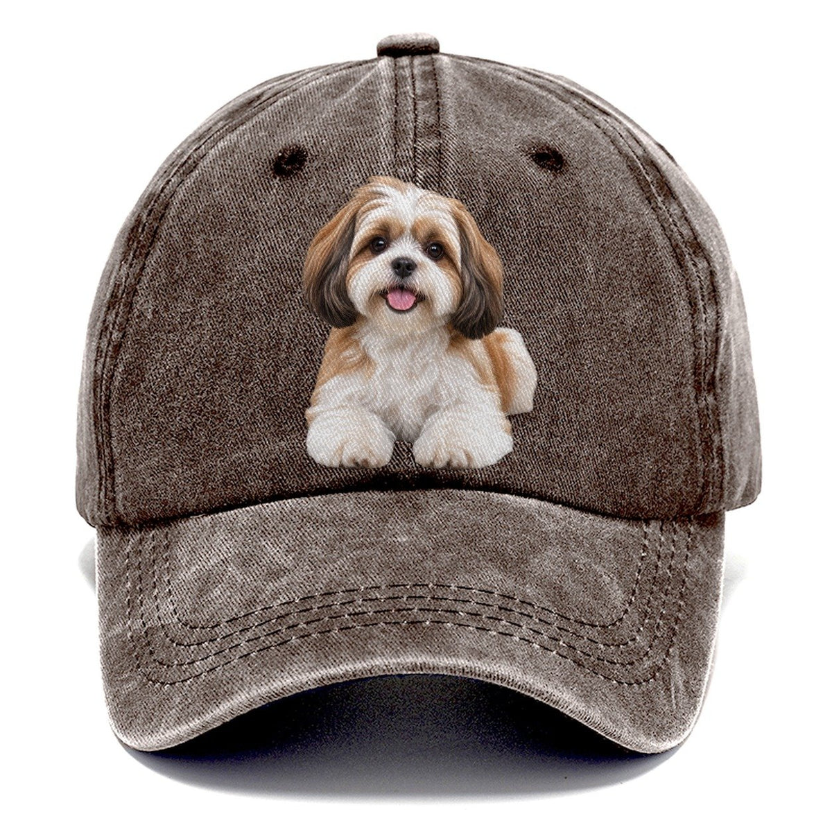 Shih Tzu Sitting Top Breeds Classic Cap – Brown