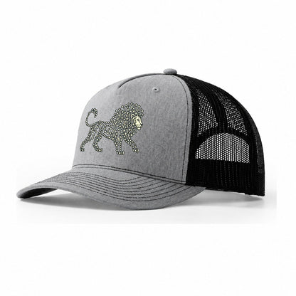 Lion In Sunlight Trucker Hat – Sport Grey Black