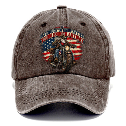Old Enough To Know Better Young Enough Anyway Old Man Strong Classic Cap – Brown
