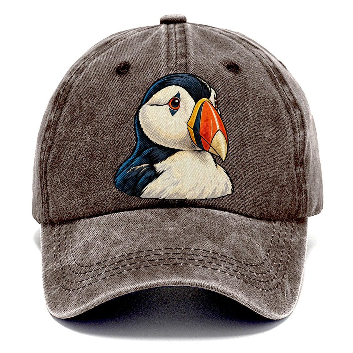 Puffin Portrait Classic Cap – Brown