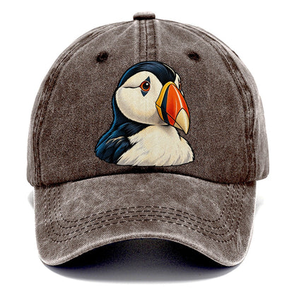 Puffin Portrait Classic Cap – Brown