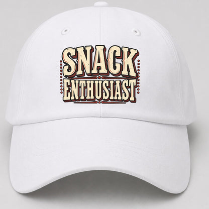 Snack Enthusiast American Wit Baseball Cap – White