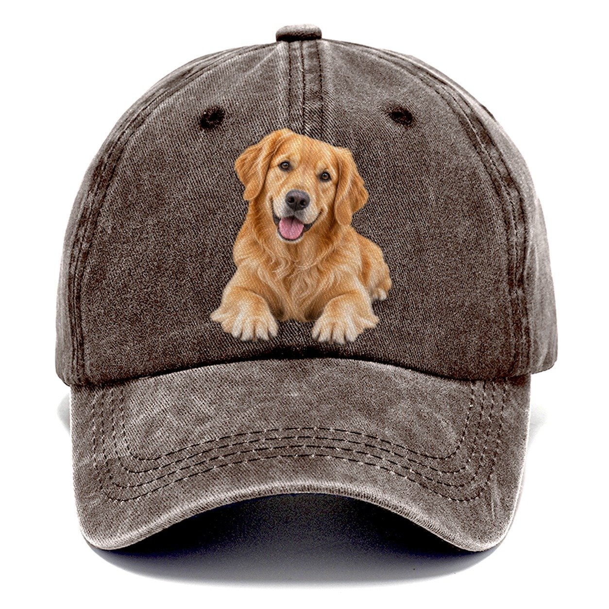 Golden Retriever Head Tilt Close Up Top Breeds Classic Cap – Brown