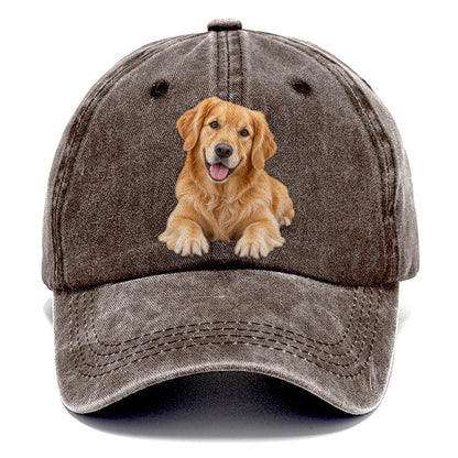 Golden Retriever Head Tilt Close Up Top Breeds Classic Cap – Brown