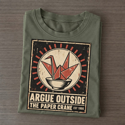 Paper Crane Bar Izakaya Rules Classic T-shirt – Army Green