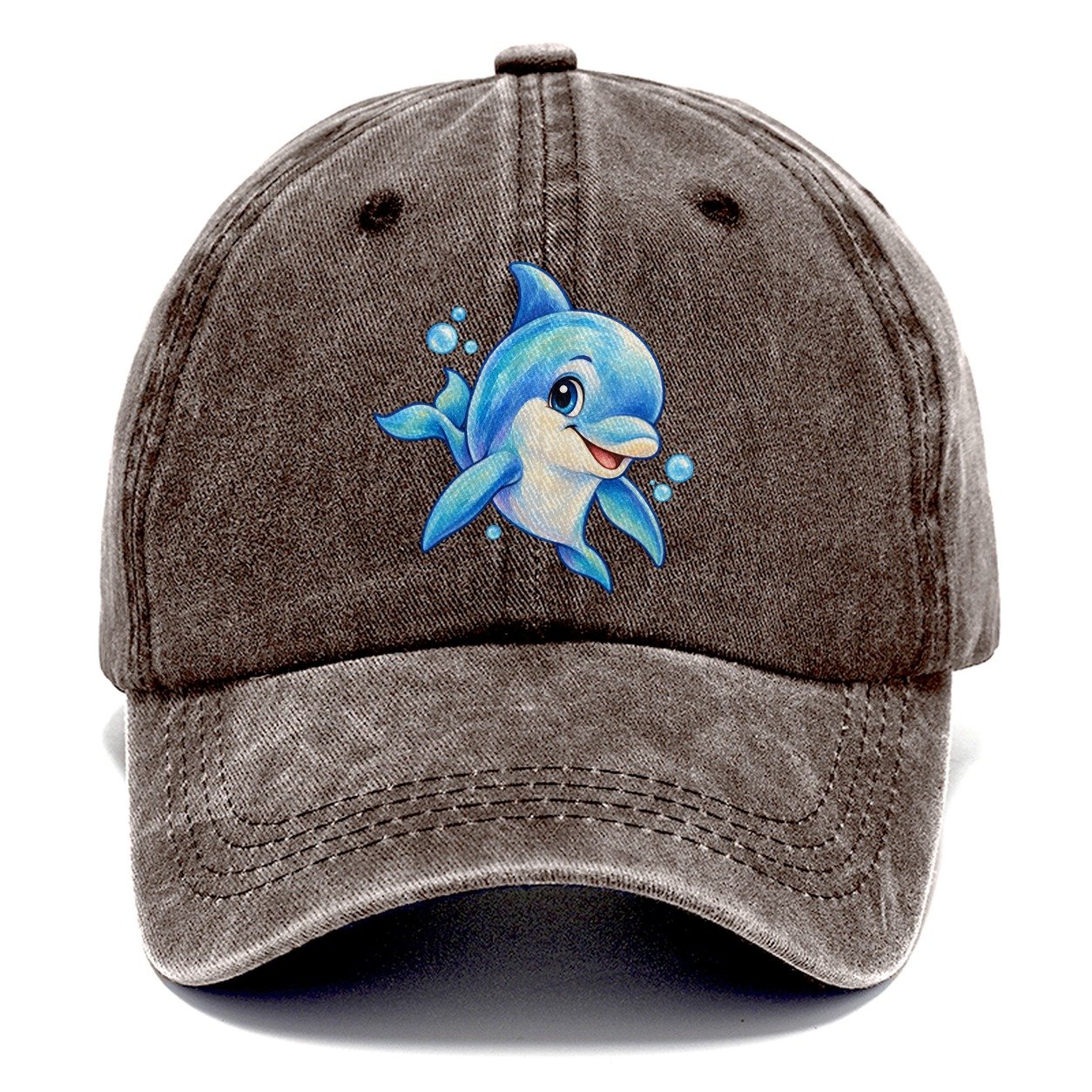 Dolphin Three Quarter Swim Sea Sprite Classic Cap – Brown