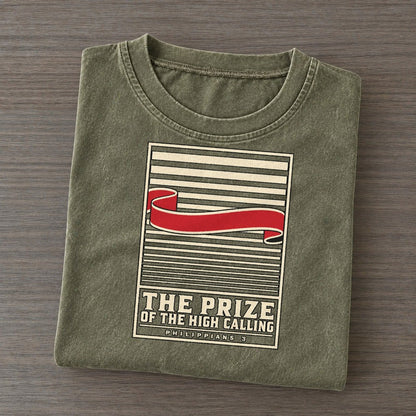 The Prize Of The High Calling Pit Board Parables Vintage T-shirt – Army Green