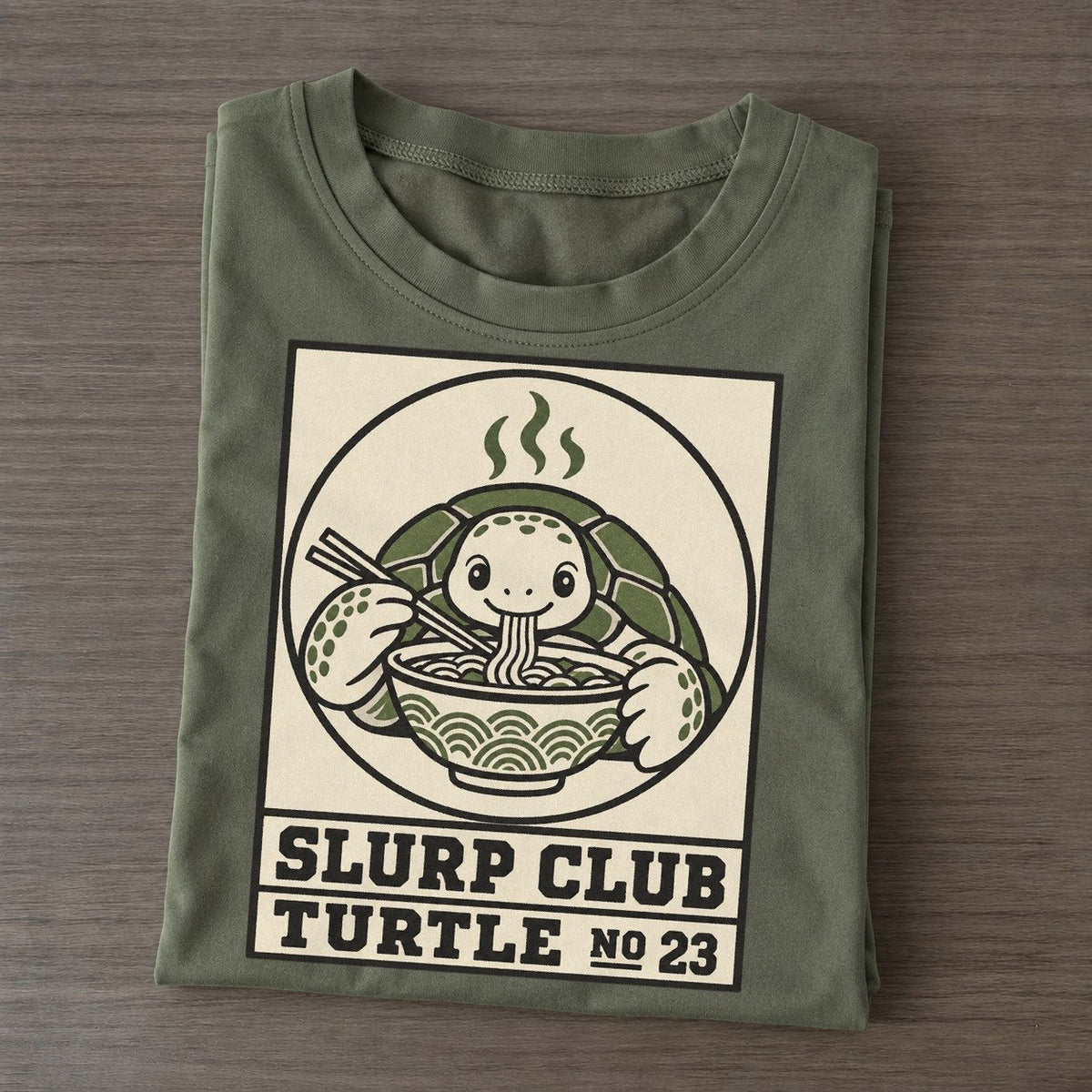 Turtle Patient Slurp Club Classic T-shirt – Army Green
