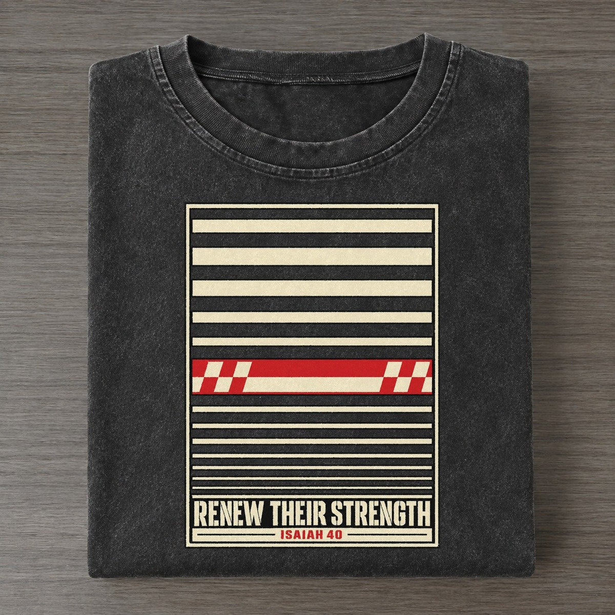 Renew Their Strength Pit Board Parables Vintage T-shirt – Black