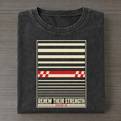 Renew Their Strength Pit Board Parables Vintage T-shirt – Black
