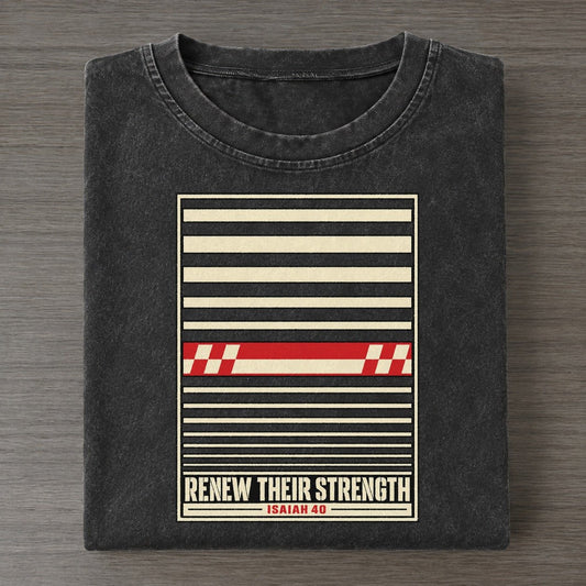 Renew Their Strength Pit Board Parables Vintage T-shirt – Black